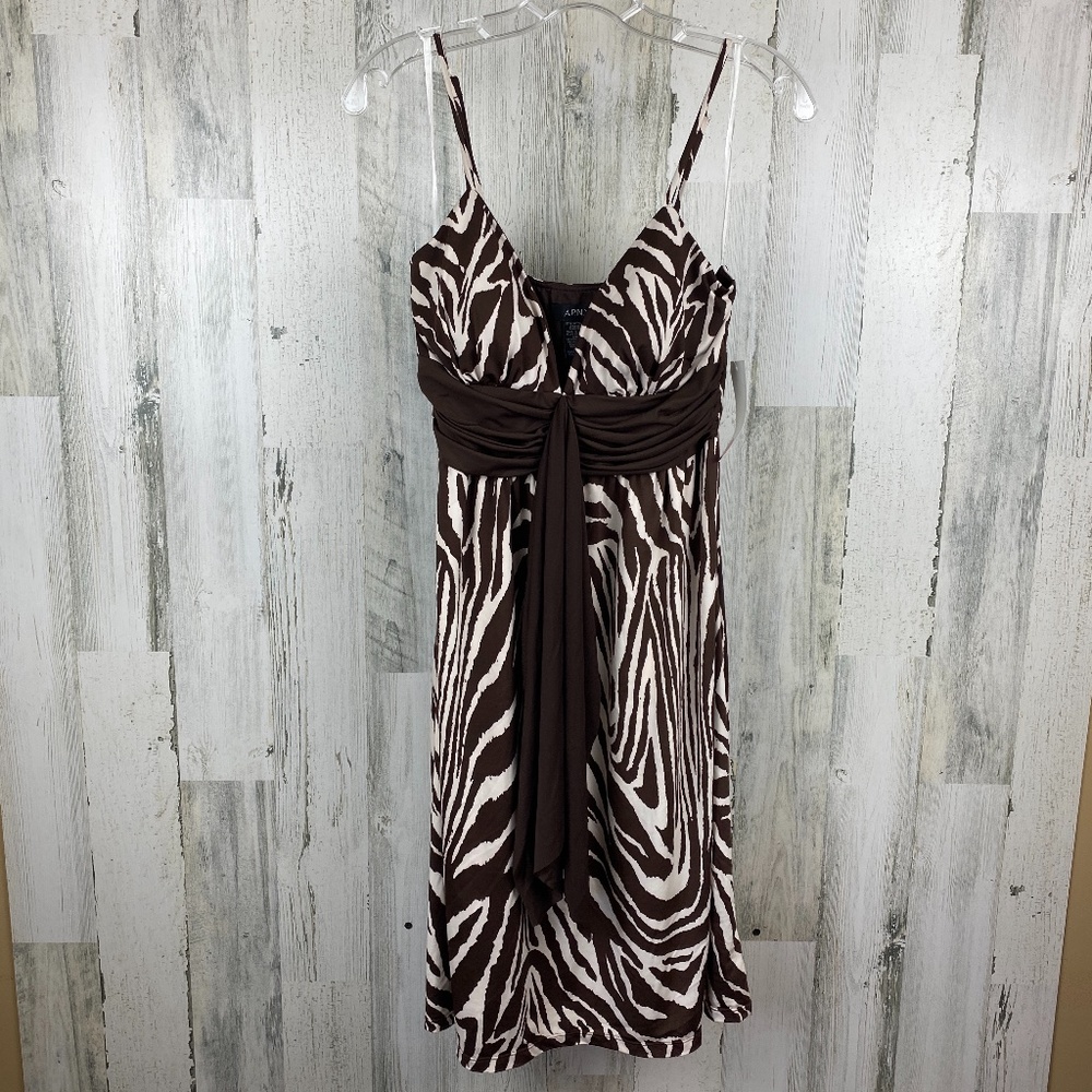 A.P.N.Y brown and white zebra print dress Size Med